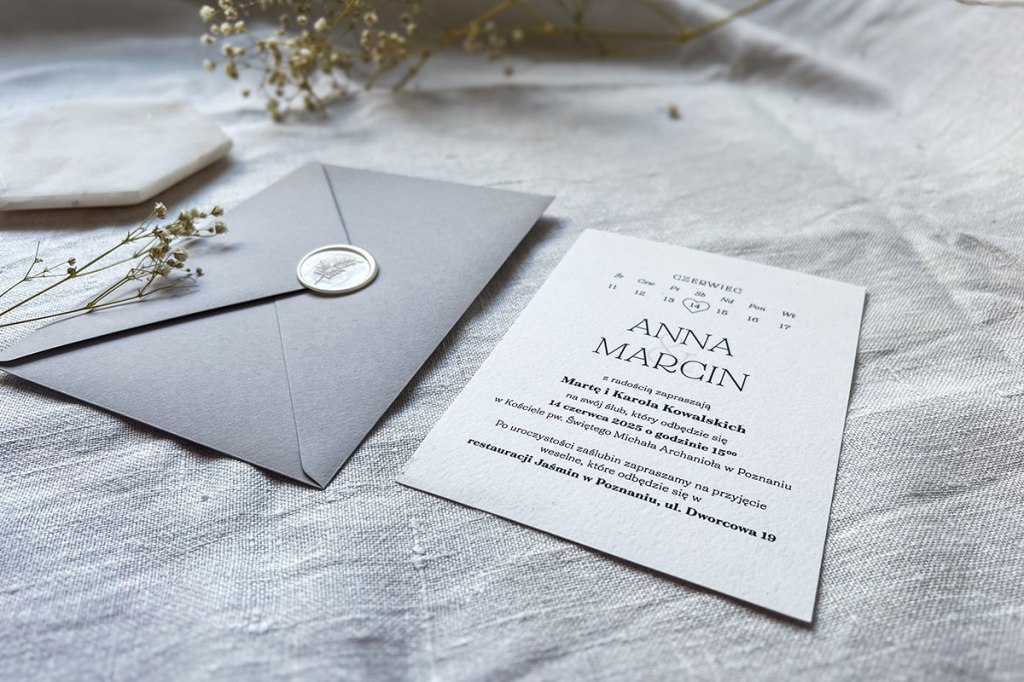 Zaproszenia ślubne z kalendarzem: Twój tydzień ślubny na&nbsp;zaproszeniu
